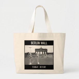 Berlijnse muur grote tote bag