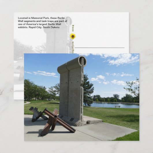 Berlijnse Muur, Memorial Park, Rapid City, SD - Briefkaart (Voorkant / Achterkant)