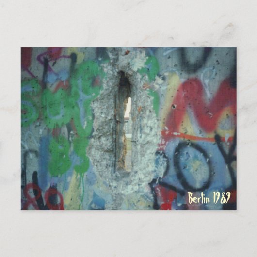 Berlijnse muur - twee dagen na - 1989 briefkaart (Voorkant)