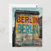Berlijnse Muur Vintage Briefkaart (Voorkant / Achterkant)