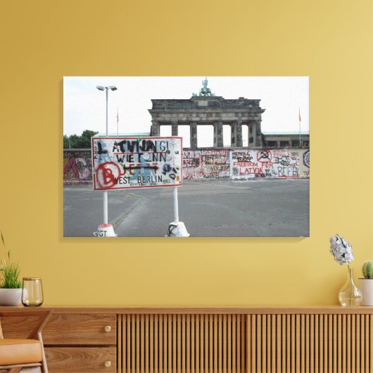 Berlijnse Muur-West Duitsland 1989 Canvas Afdruk (Insitu (Woonkamer))
