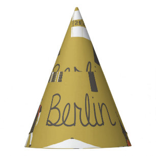 Berlijnse oriëntatiepunten, monumentale illustrati feesthoedjes