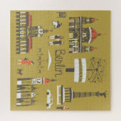 Berlijnse oriëntatiepunten, monumentale illustrati legpuzzel (Horizontaal)