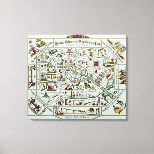 Berlijnse plan voor wonen en ontspanning canvas afdruk (Voorkant)