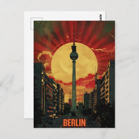 Berlijnse  propaganda kunst briefkaart (Voorkant / Achterkant)