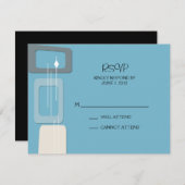 Berlijnse reactiekaart:  pool RSVP kaartje (Voorkant / Achterkant)