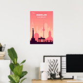 Berlijnse reisposter poster (Thuiskantoor)
