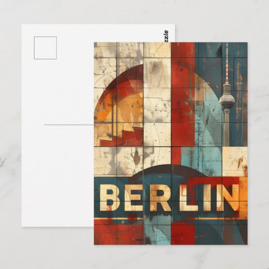 Berlijnse reizen en  kunst briefkaart (Voorkant / Achterkant)