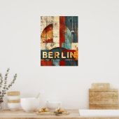 Berlijnse reizen en  kunst poster (Keuken)