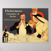 Berlijnse retro 1920 restaurant Plakatstil Poster (Voorkant)