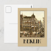 Berlijnse retro antiek Unter den Linden kleur Briefkaart (Voorkant / Achterkant)