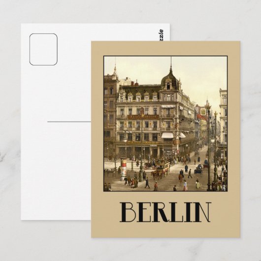 Berlijnse retro antiek Unter den Linden kleur Briefkaart (Voorkant / Achterkant)