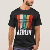 berlijnse retroflector brandenburg op pariser plat t-shirt (Voorkant)