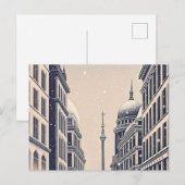 Berlijnse Silhouette Kerstkaart Briefkaart (Voorkant / Achterkant)