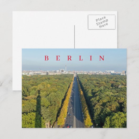 Berlijnse skyline uitzicht briefkaart (Voorkant / Achterkant)