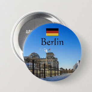 Berlijnse souvenir ronde button 7,6 cm