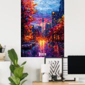 Berlijnse stad Skyline Poster – Dynamische Duitse  (Thuiskantoor)