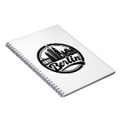 Berlijnse stad stad Silhouette Notitieboek (Rechterzijde)