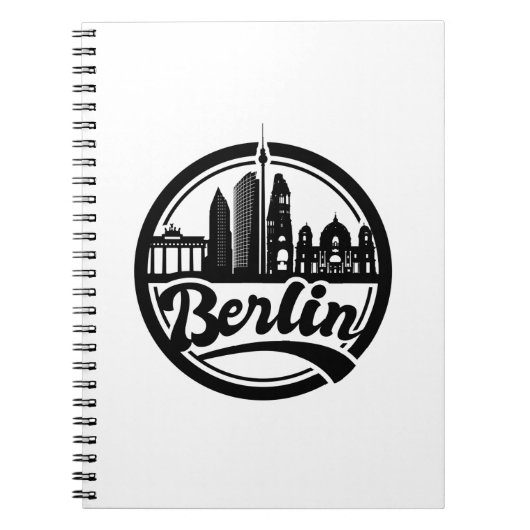 Berlijnse stad stad Silhouette Notitieboek (Voorkant)