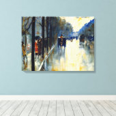 Berlijnse straat in de late herfst, fine art canvas afdruk (Insitu (Houten vloer))