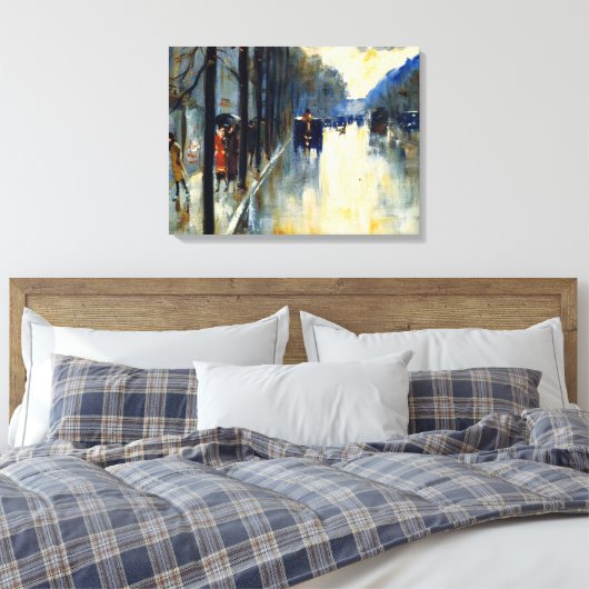 Berlijnse straat in de late herfst, fine art canvas afdruk (Insitu (Slaapkamer))