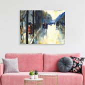 Berlijnse straat in de late herfst, fine art canvas afdruk (Insitu (Woonkamer))