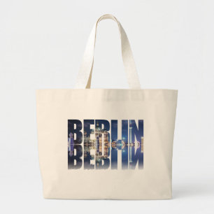 Berlijnse tekst souvenir grote tote bag