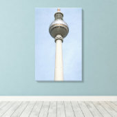 Berlijnse televisietoren canvas afdruk (Insitu (Houten vloer))