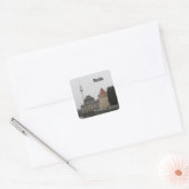 Berlijnse televisietoren vierkante sticker (Envelop)