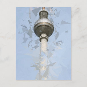 Berlijnse TV-toren Abstract Duitsland Reis Kunst Briefkaart