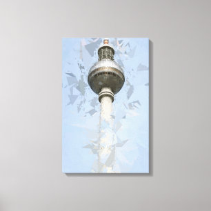 Berlijnse TV-toren Abstract Duitsland Reis Kunst Canvas Afdruk