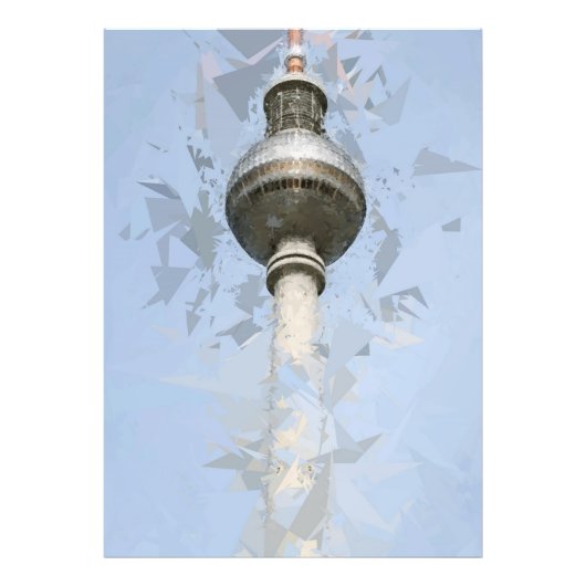 Berlijnse TV-toren Abstract Duitsland Reis Kunst Foto Afdruk (Voorkant)