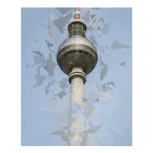 Berlijnse TV-toren Abstract Duitsland Reis Kunst Perfect Poster