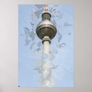 Berlijnse TV-toren Abstract Duitsland Reis Kunst Poster