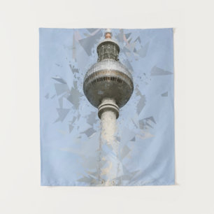 Berlijnse TV-toren Abstract Duitsland Reis Kunst Wandkleed