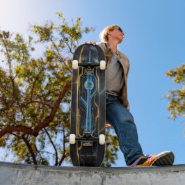 Berlijnse TV-toren Fernsehturm - Goud Koninklijk e Persoonlijk Skateboard