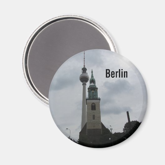 Berlijnse tv-toren magneet (Voorkant / Achterkant)