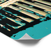 Berlijnse uitzicht met Fernsehturm illustratie Dui Poster (Hoek)