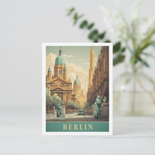 Berlijnse Vintage Beroemde Reisplaats Briefkaart (Staand voorkant)