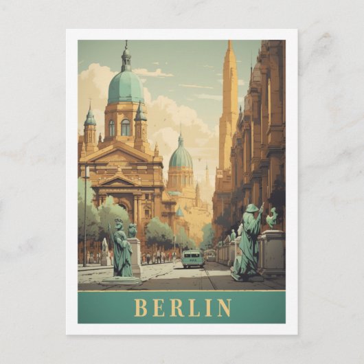 Berlijnse Vintage Beroemde Reisplaats Briefkaart (Voorkant)
