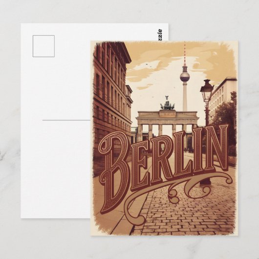 Berlijnse vintage briefkaart (Voorkant / Achterkant)