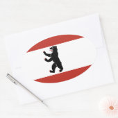 Berlijnse vlag ovale sticker (Envelop)