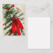 Berlijnse vogel- en boogbudgetmini-kerst notitiekaartje (Voorkant / Achterkant)