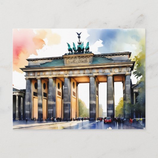 Berlijnse waterverf kunst briefkaart (Voorkant)
