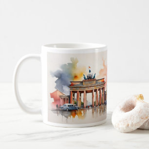 Berlijnse waterverf kunst koffiemok