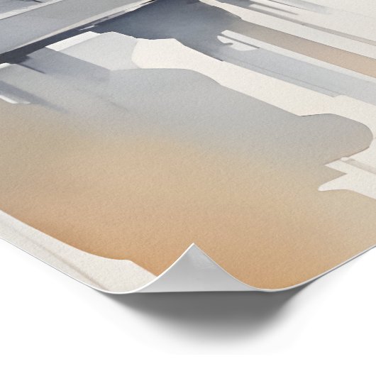 Berlijnse waterverf kunst poster (Hoek)