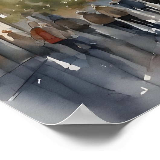 Berlijnse waterverf kunst poster (Hoek)