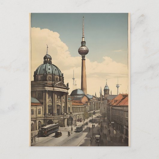 Berlijnse wijnposter briefkaart (Voorkant)