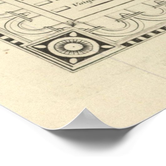 Berlin 1850 Map, Historic German City Illustration Poster (Hoek)