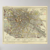 Berlin 1883 Historic Map – Letts Popular Atlas Map Poster (Voorkant)